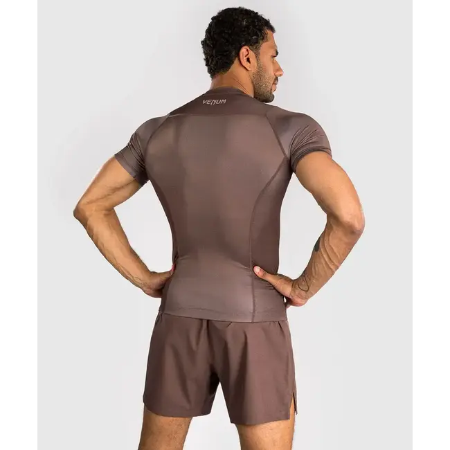 Venum No Gi Rashguards Short Sleave - Chocolate Brown