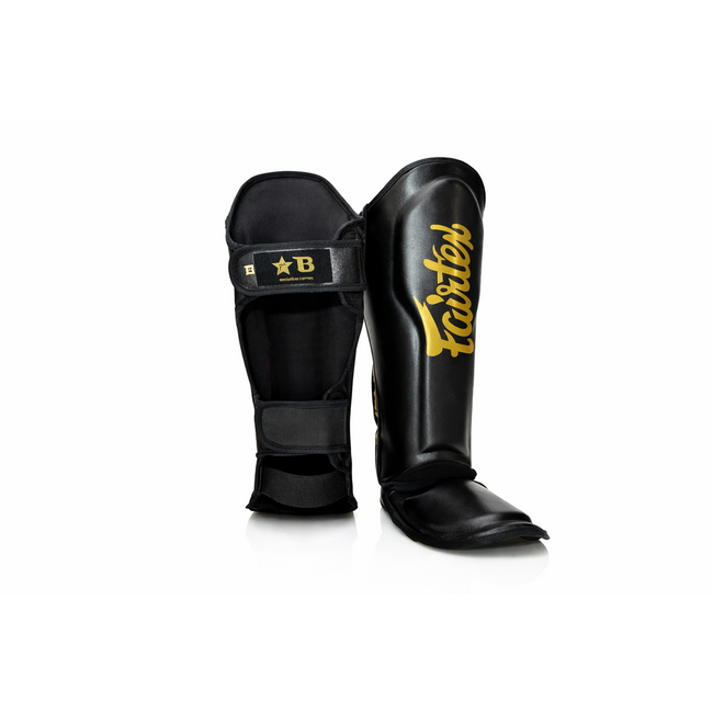FAIRTEX FXB SG Scheenbeschermers – Zwart/Goud