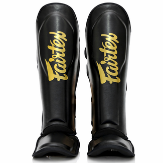 FAIRTEX FXB SG Scheenbeschermers – Zwart/Goud