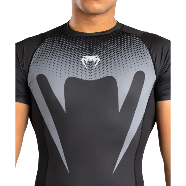 Venum Venum No-Gi Rashguard Korte Mouwen – Zwart/Zilvergrijs