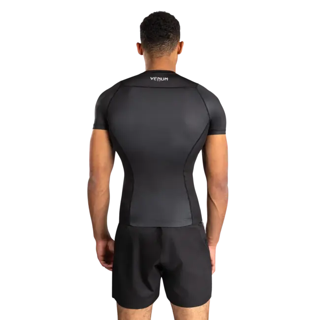 Venum Venum No-Gi Rashguard Korte Mouwen – Zwart/Zilvergrijs