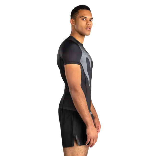 Venum Venum No-Gi Rashguard Korte Mouwen – Zwart/Zilvergrijs