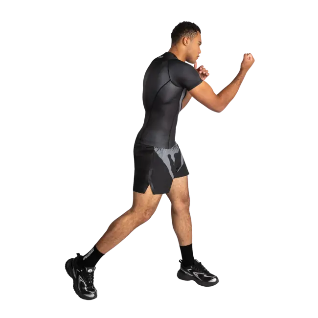 Venum Venum No-Gi Rashguard Korte Mouwen – Zwart/Zilvergrijs