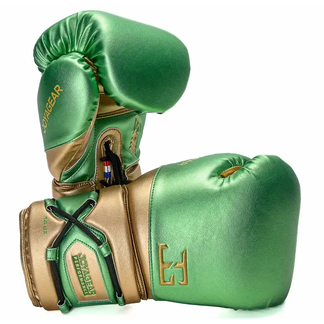 JOYA Joya Performance Bokshandschoenen met Veters – Groen/Goud