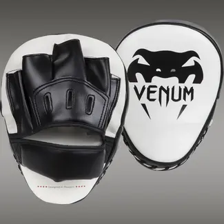 Venum Light Focus pads Mitts - White/Black (Pair)