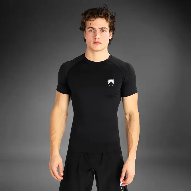 Venum Contender Men’s Short Sleeve Rashguard - Black/White