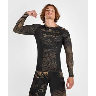 Venum Venum Gorilla Jungle Rashguard Lange Mouwen – Zwart/Zand