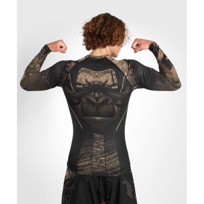 Venum Venum Gorilla Jungle Rashguard Lange Mouwen – Zwart/Zand