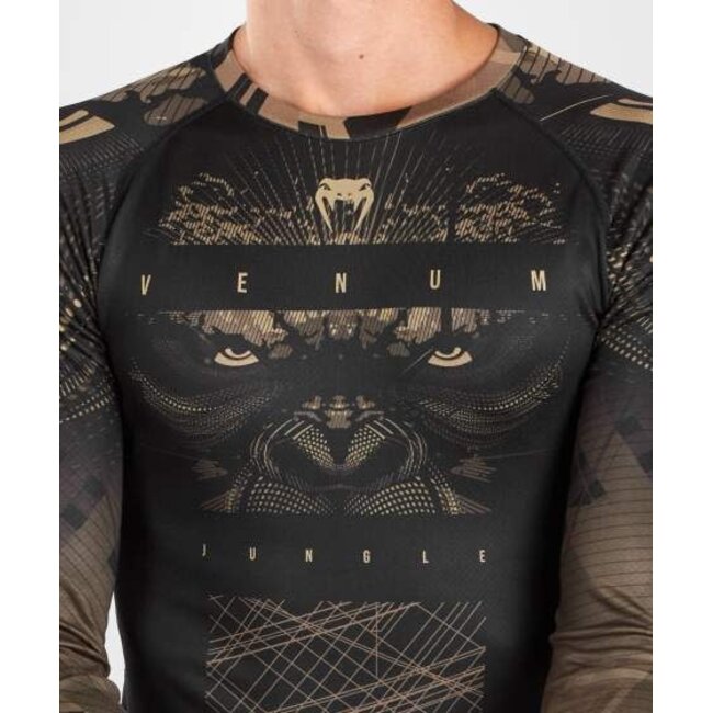 Venum Venum Gorilla Jungle Rashguard Lange Mouwen – Zwart/Zand