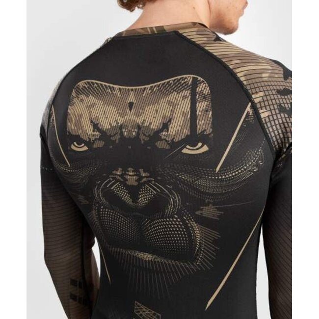 Venum Venum Gorilla Jungle Rashguard Lange Mouwen – Zwart/Zand