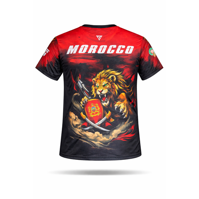 Fightsense T-shirt – Marokko – ATLAS LION – Sportshirt voor vechtsport en training