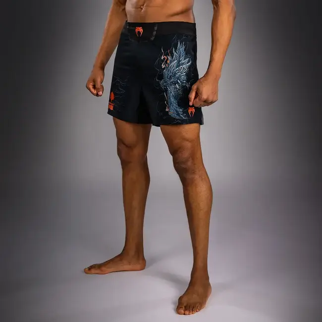 Venum Thunder Dragon Fightshorts - Black/Grey/Copper