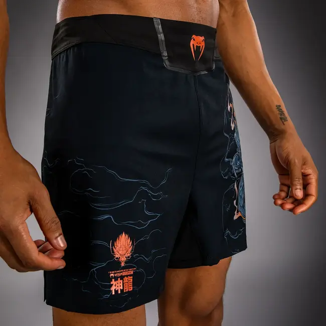 Venum Thunder Dragon Fightshorts - Black/Grey/Copper