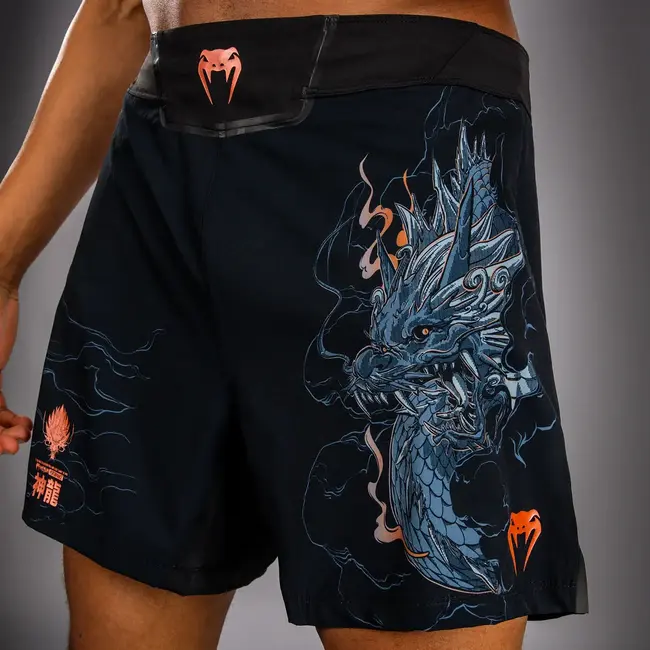 Venum Thunder Dragon Fightshorts - Black/Grey/Copper