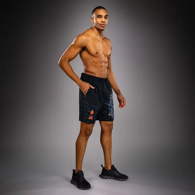 Venum Venum Thunder Dragon Training Shorts - Black/Grey/Copper