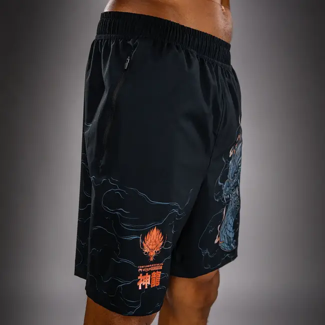 Venum Thunder Dragon Training Shorts - Black/Grey/Copper