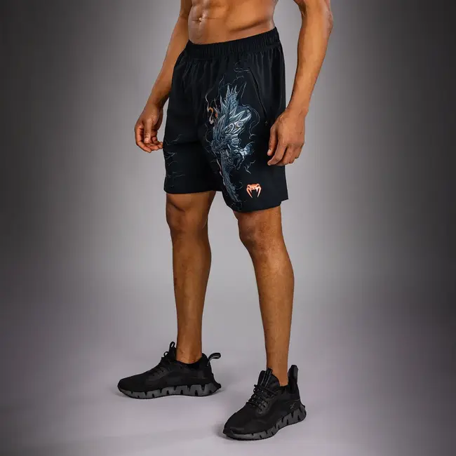 Venum Thunder Dragon Training Shorts - Black/Grey/Copper