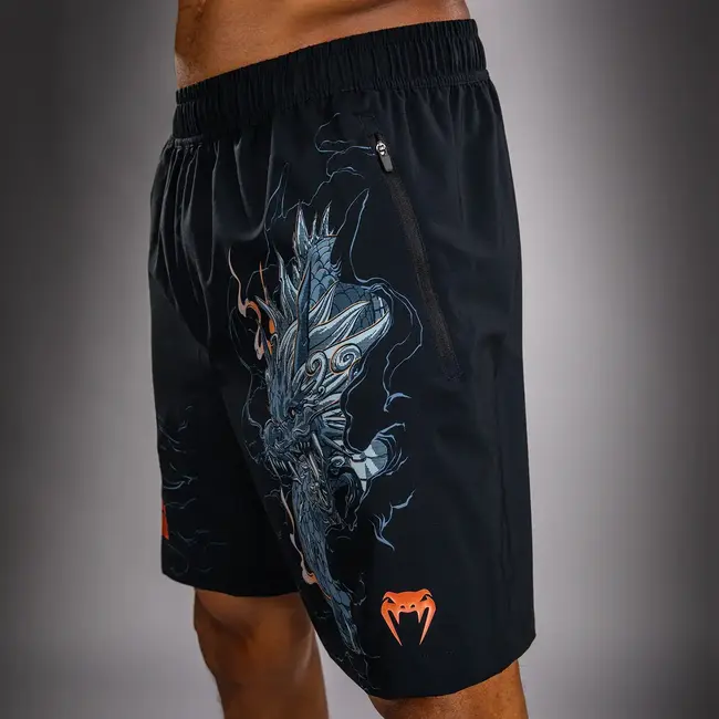 Venum Venum Thunder Dragon Training Shorts - Black/Grey/Copper