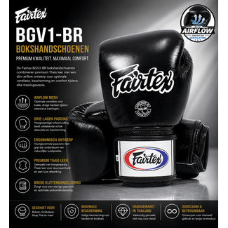 FAIRTEX BGV1 Air Bokshandschoenen – Zwart