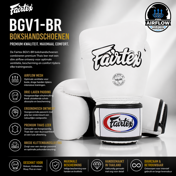 Fairtex BGV1 Air gants de boxe – blanc