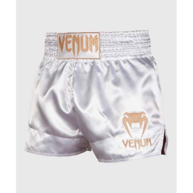 Venum MUAY THAI SHORTS CLASSIC- WHITE/GOLD