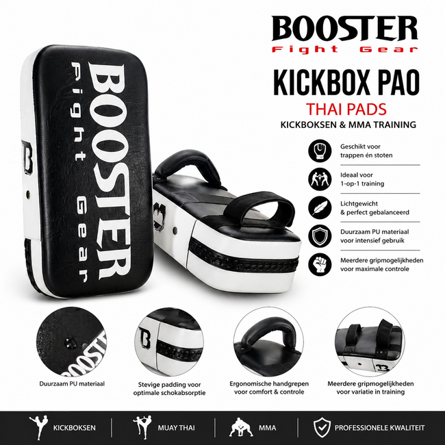 Booster Fightgear Trapkussen PAO – Armpads voor Trainers – Voor Kicks, Knieën & Stoten