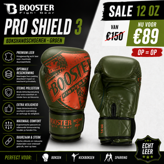 Booster Fightgear Booster Fight Gear Pro SHIELD 3 - Leren Bokshandschoenen - Groen