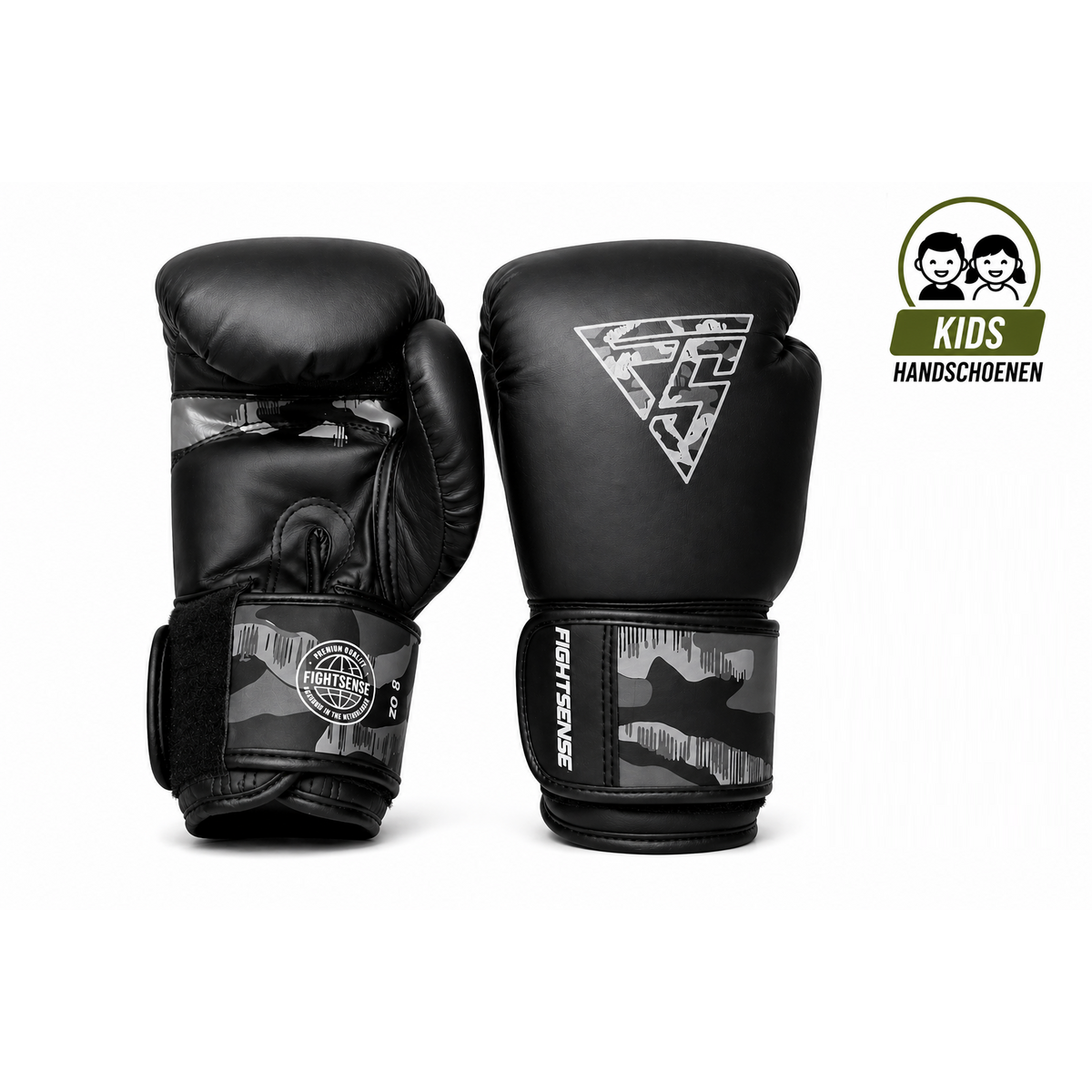 Fightsense Fury gants de boxe pour enfant – Camo gris