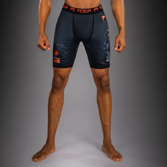 Venum Thunder Dragon Vale Tudo Shorts - Black/Grey/Copper
