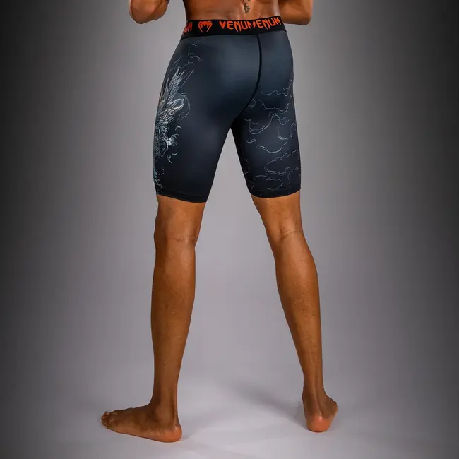 Venum Thunder Dragon Vale Tudo Shorts - Black/Grey/Copper