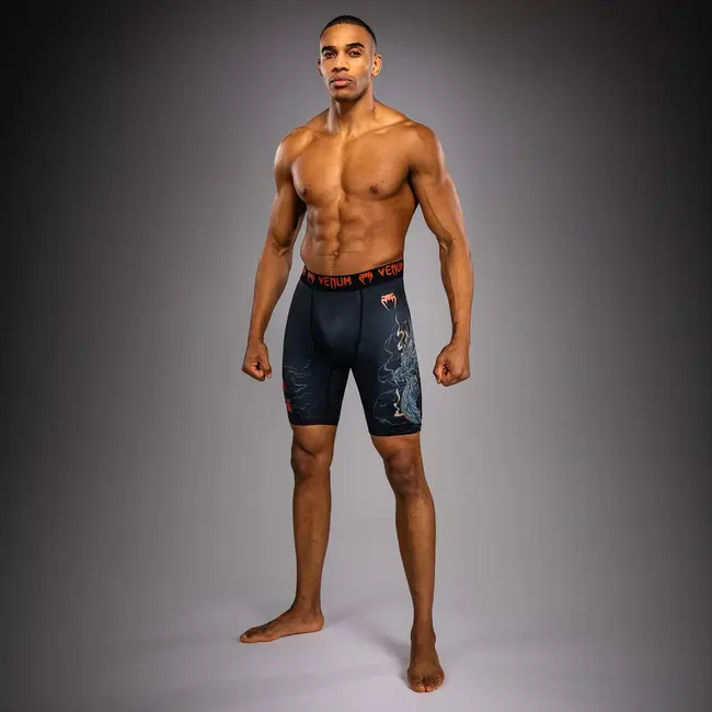 Venum Thunder Dragon Vale Tudo Shorts - Black/Grey/Copper