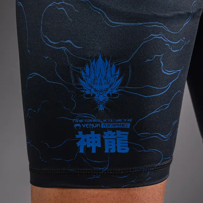 Venum Venum Thunder Dragon Vale Tudo Shorts - Black/Royal Blue