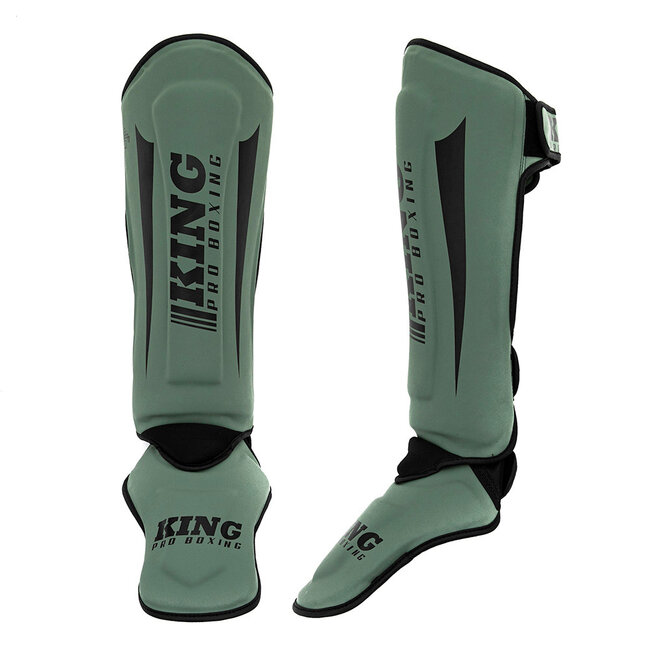 King Pro Boxing King Pro Boxing REVO 5 Kickboksset – Bokshandschoenen en Scheenbeschermers – Military Green