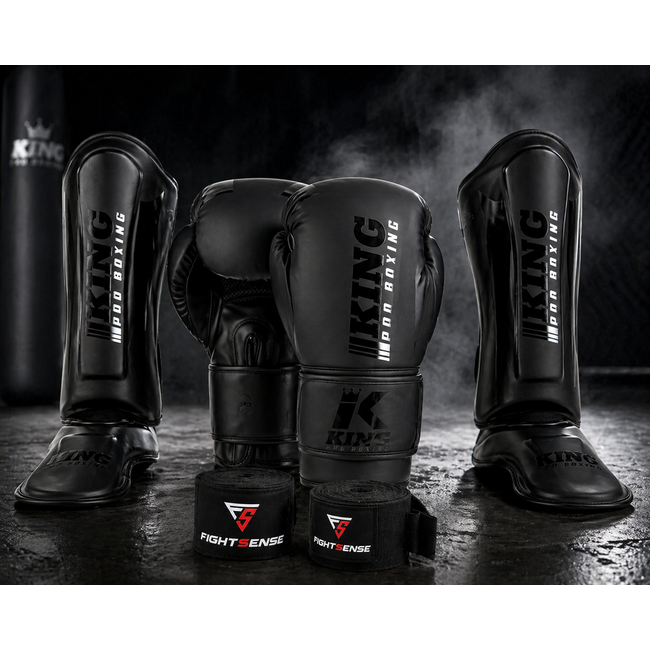 King Pro Boxing KING - REVO FIGHTSET - BLACK ON BLACK