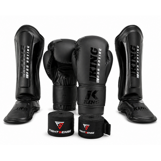 King Pro Boxing REVO FIGHTSET - BLACK ON BLACK