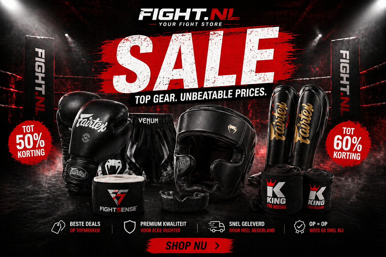 Sale op  Vechtsportartikelen - Bespaar Nu bij Fight.nl