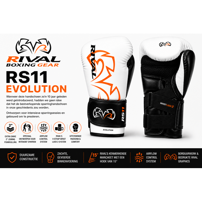Rival RS11V Evolution Sparring Bokshandschoenen – Wit