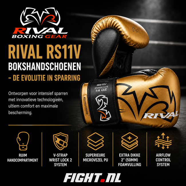 Rival RS11V Professionele Sparring Bokshandschoenen – Goud