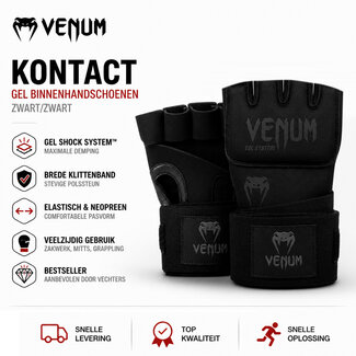 Venum VENUM -  KONTACT - GEL BINNENHANDSCHOENEN - ZWART/ZWART