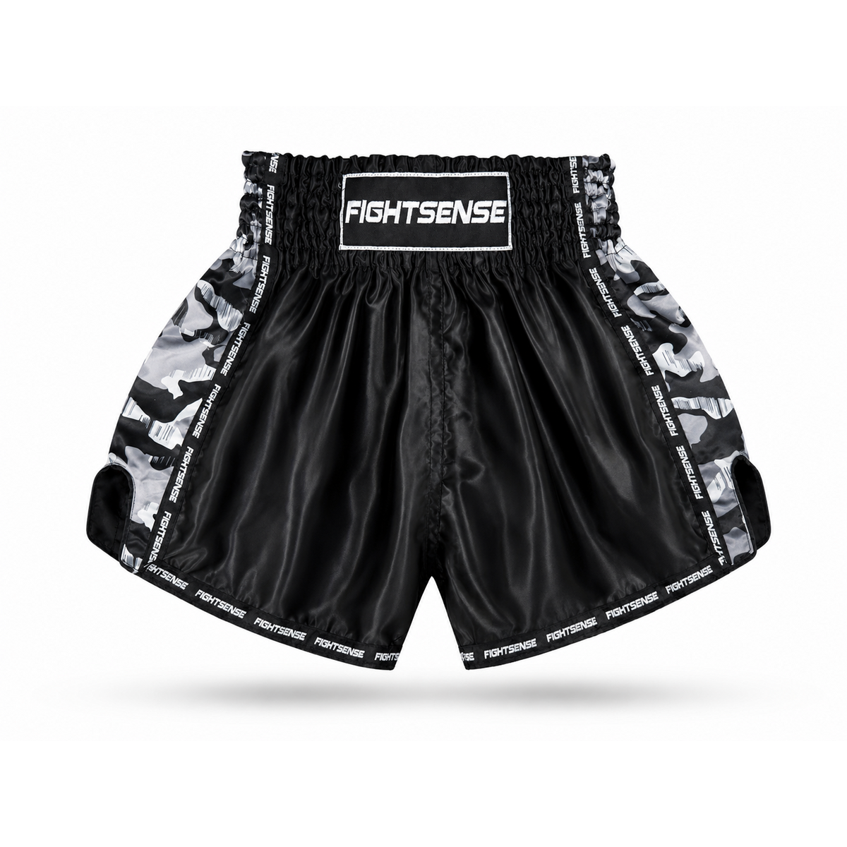 Fightsense Short de Muay Thaï V2 – noir/gris