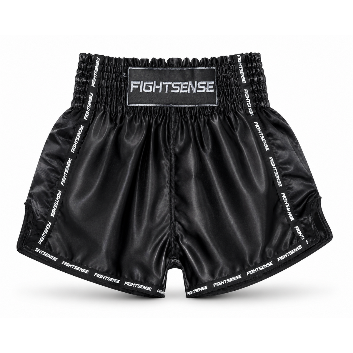 Fightsense Short de Muay Thaï V2 – noir/noir
