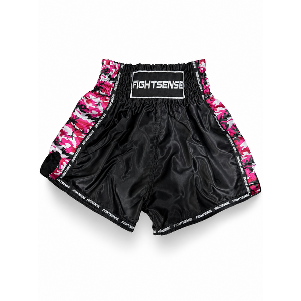 Fightsense Short de Muay Thaï V2 – Camo rose