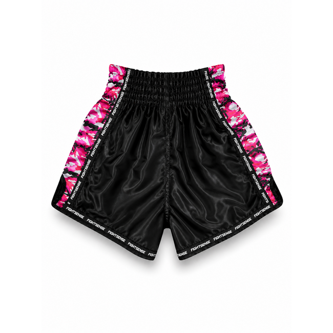 Fightsense Muay Thai Short V2 – Camo Pink – Fightshort voor vechtsport en training