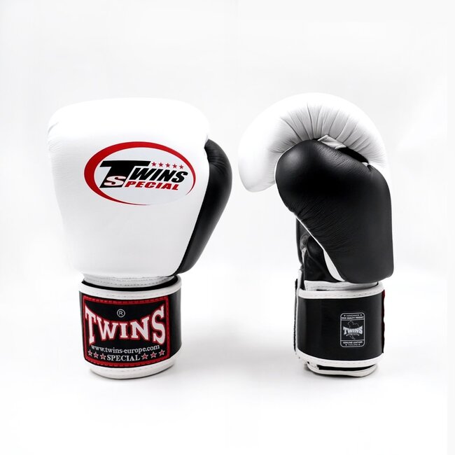 Twins Special BGVL 3 Air Leren Bokshandschoenen – Wit/Zwart – 10oz, 12oz, 14oz en 16oz
