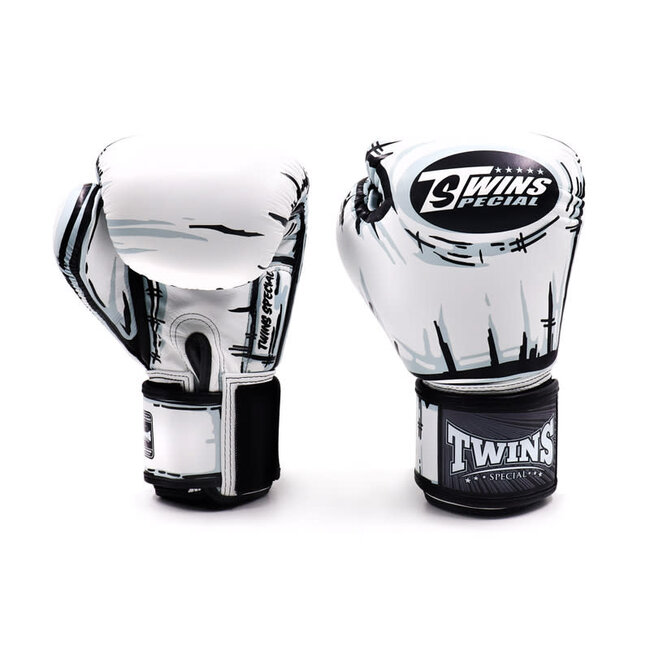 Twins Special Bokshandschoen FBGVL3-66 -B WHITE/BLACK – Premium Leer & Topkwaliteit