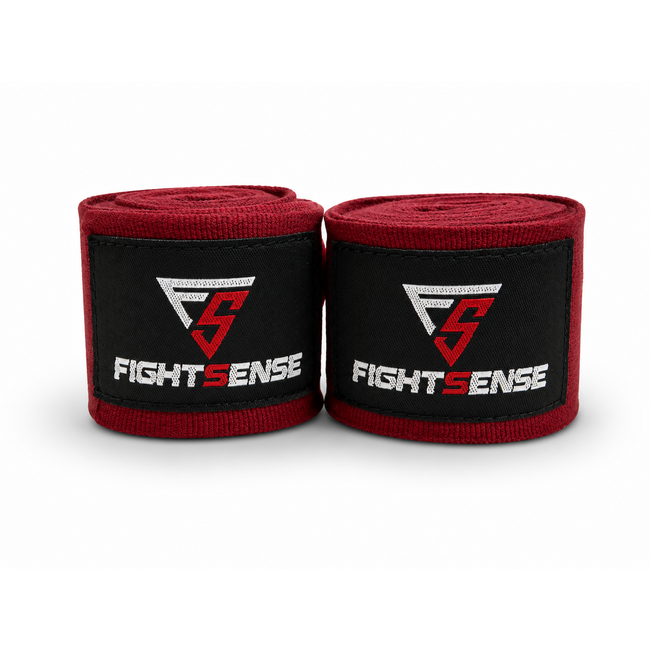 Fightsense Rode Bandage – Wine Red – 500cm – Boksbandages voor vechtsport en training