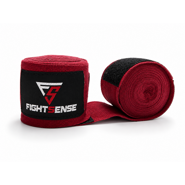 Fightsense Rode Bandage – Wine Red – 500cm – Boksbandages voor vechtsport en training