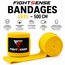 Fightsense bandages – GEEL 500cm – Boksbandages voor vechtsport en training