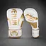 Venum ELITE Fightset – Bokshandschoenen & Scheenbeschermers – WIT/GOUD