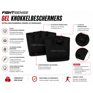 Fightsense Neopreen Gel Onderhandschoenen – Knokkelbescherming – Met Memory Gel Padding